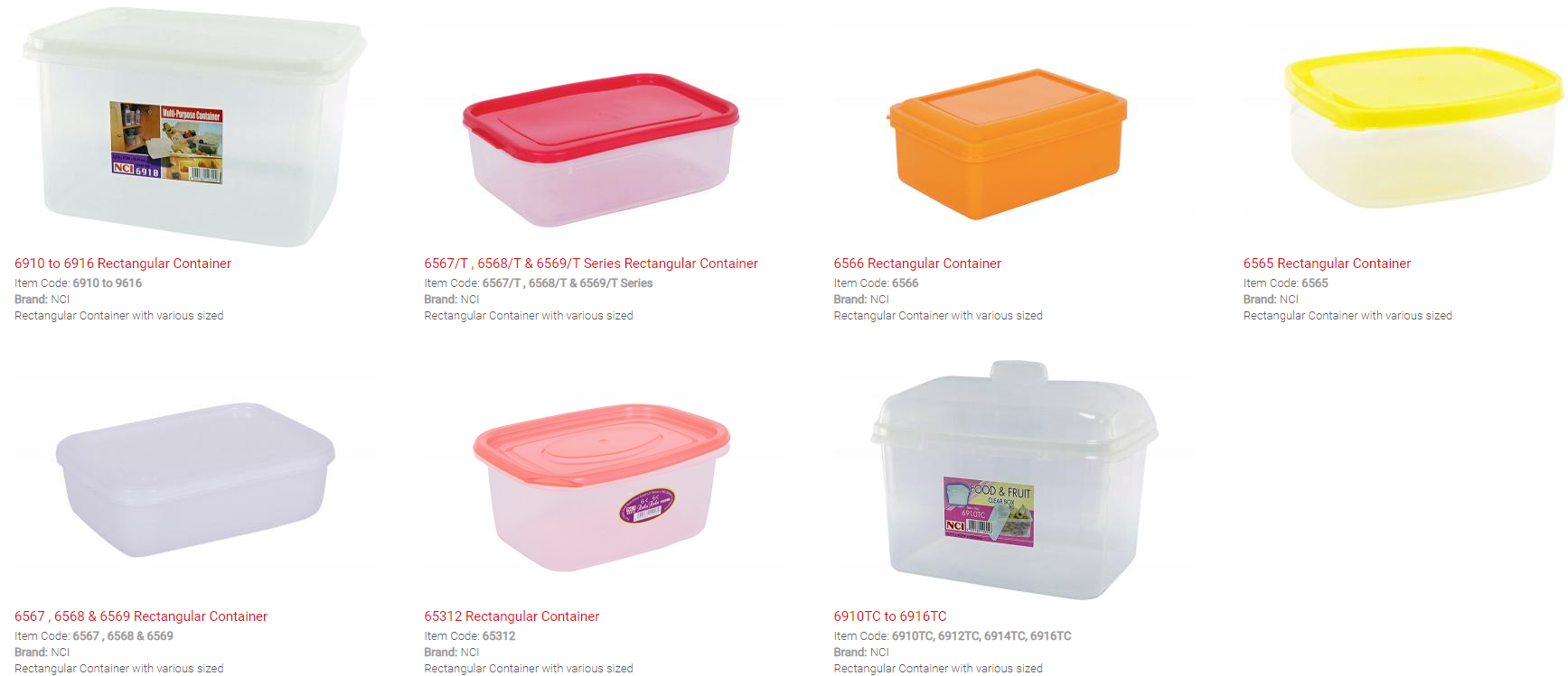 Plastic Rectangular Container Packaging Plastic Container Selangor